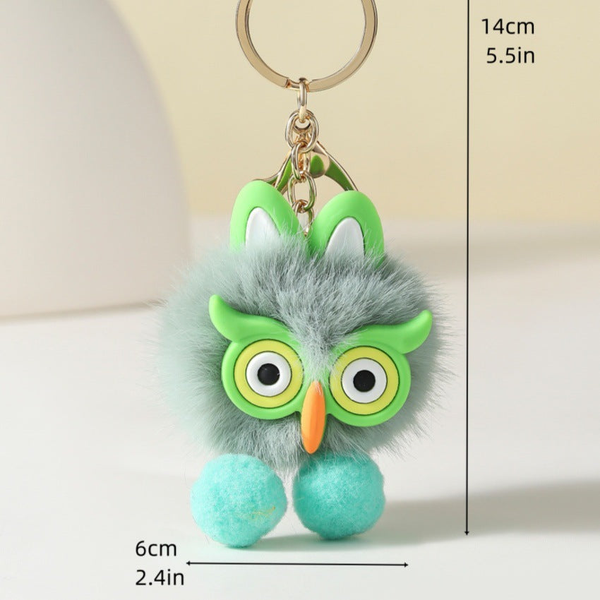Wholesale Cute cartoon plush owl keychain