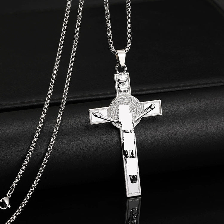 Wholesale Titanium Steel  Cross Necklace  Hip-Hop All-Match Pendant Necklaces