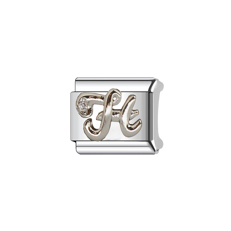 Wholesale Stainless Steel Modular Letter Bracelet Fashion Jewelry Accessory Gift for Travel Souvenir