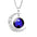 Wholesale Twelve Constellation moon necklace Time Gem crescent moon pendant with chain