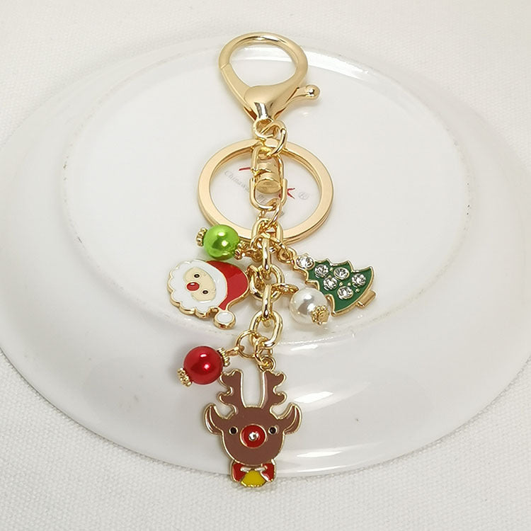 Wholesale Alloy Oil Dripping Christmas Keychains ACC-KC-Haol004