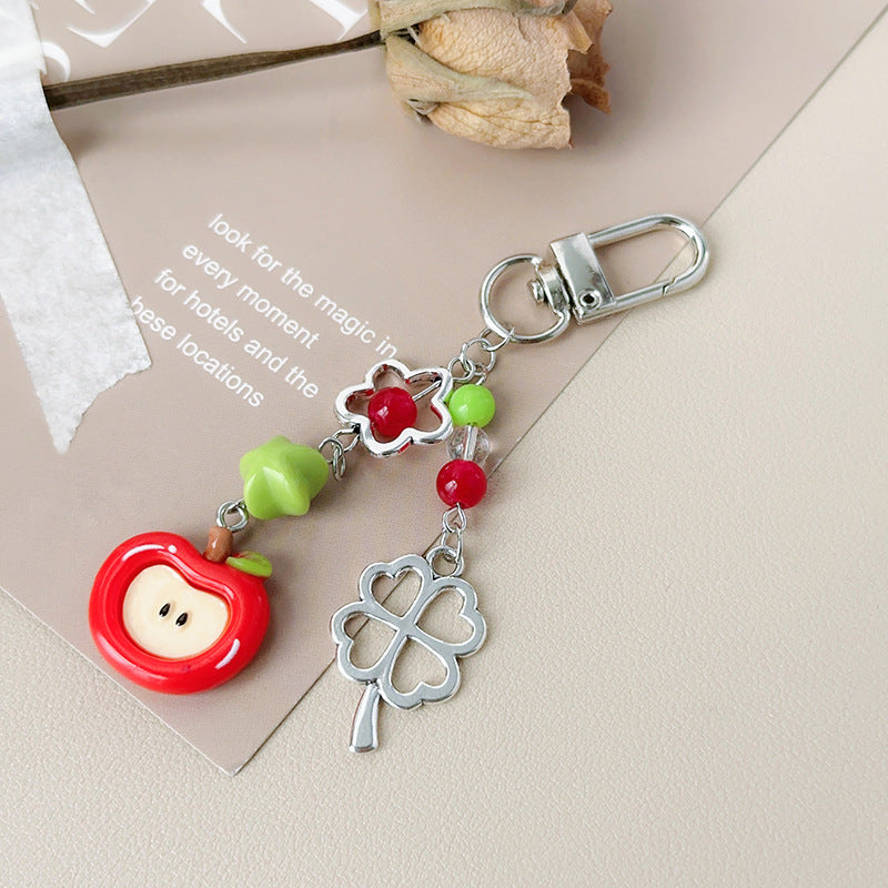 Wholesale Cute cartoon apple keychain