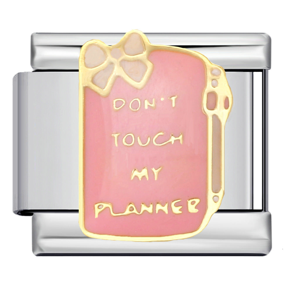 Wholesale Italian Charm Bracelet 9mm DIY Splicing Removable Bow Element Stainless Steel Composable Bracelet