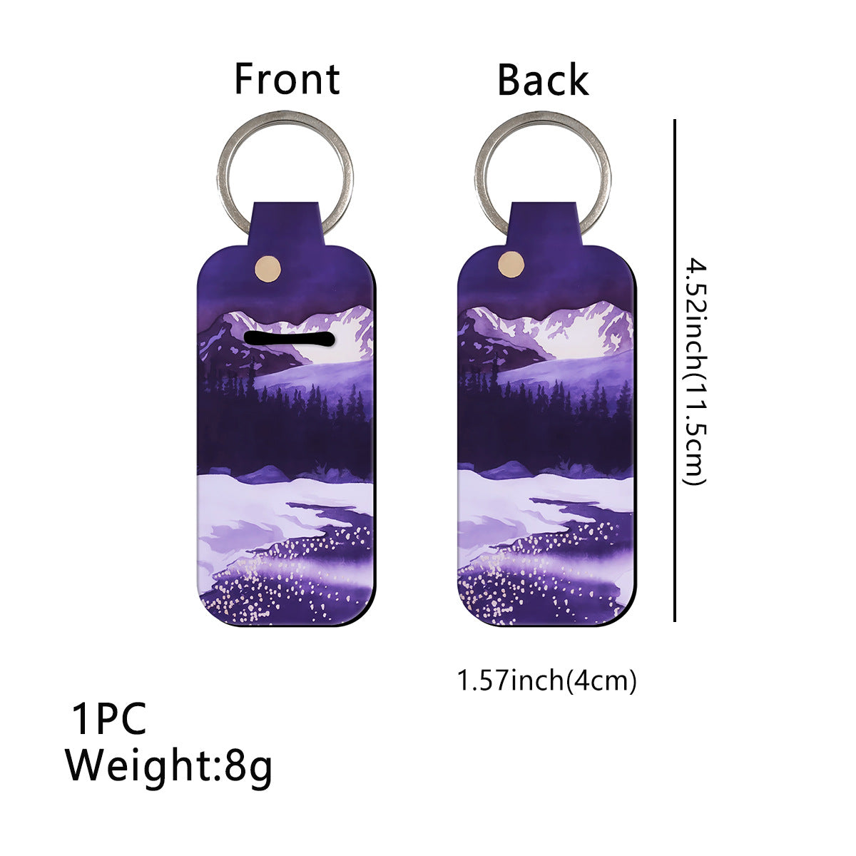 Wholesale 6pcs Purple Star Moon Mountain Lavender Lipstick Set Keychain