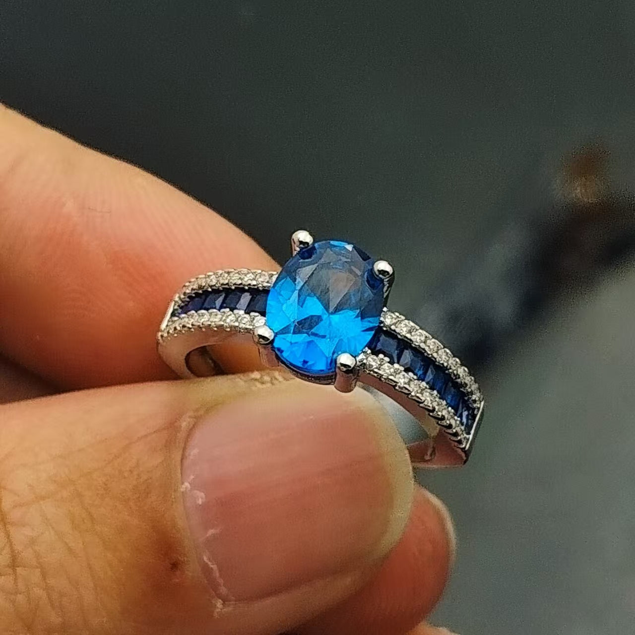 Wholesale Adjustable Oval Ruby Ring