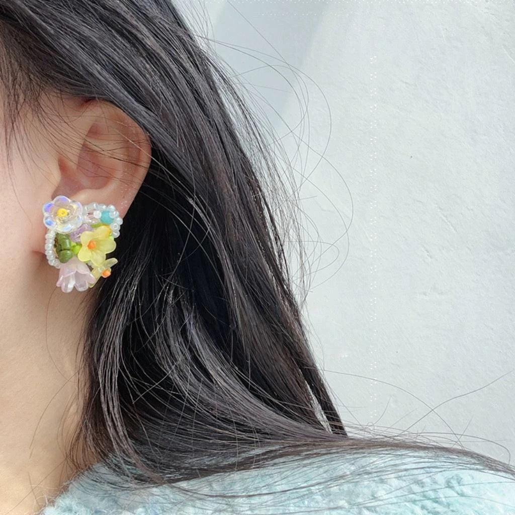 Wholesale Colorful flower earrings