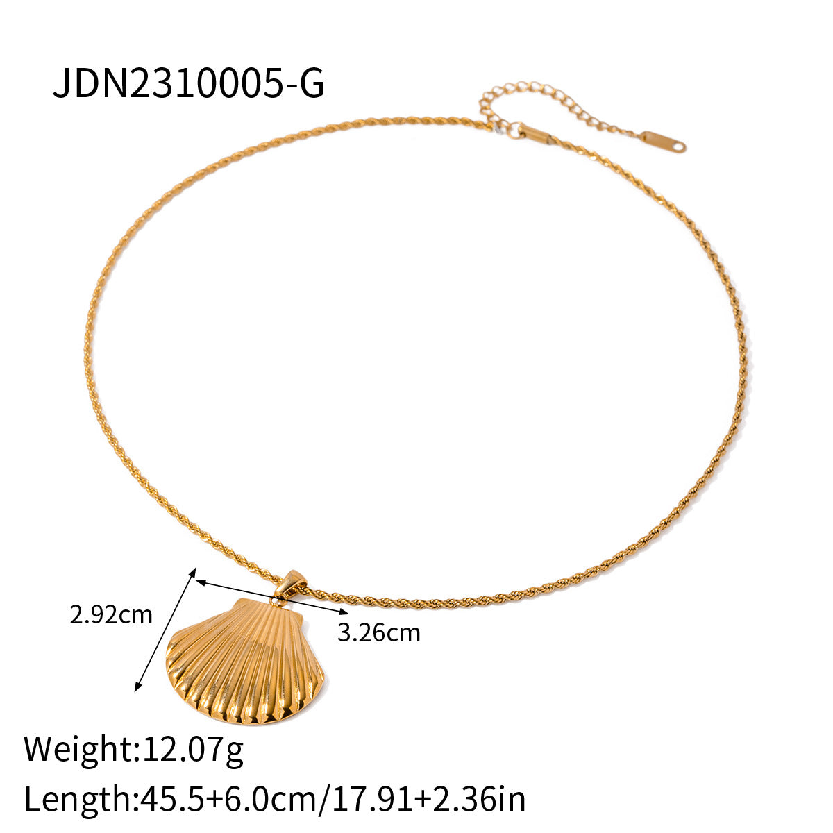 Wholesale Beach Style Shell Stainless Steel Necklace ACC-NE-JD003