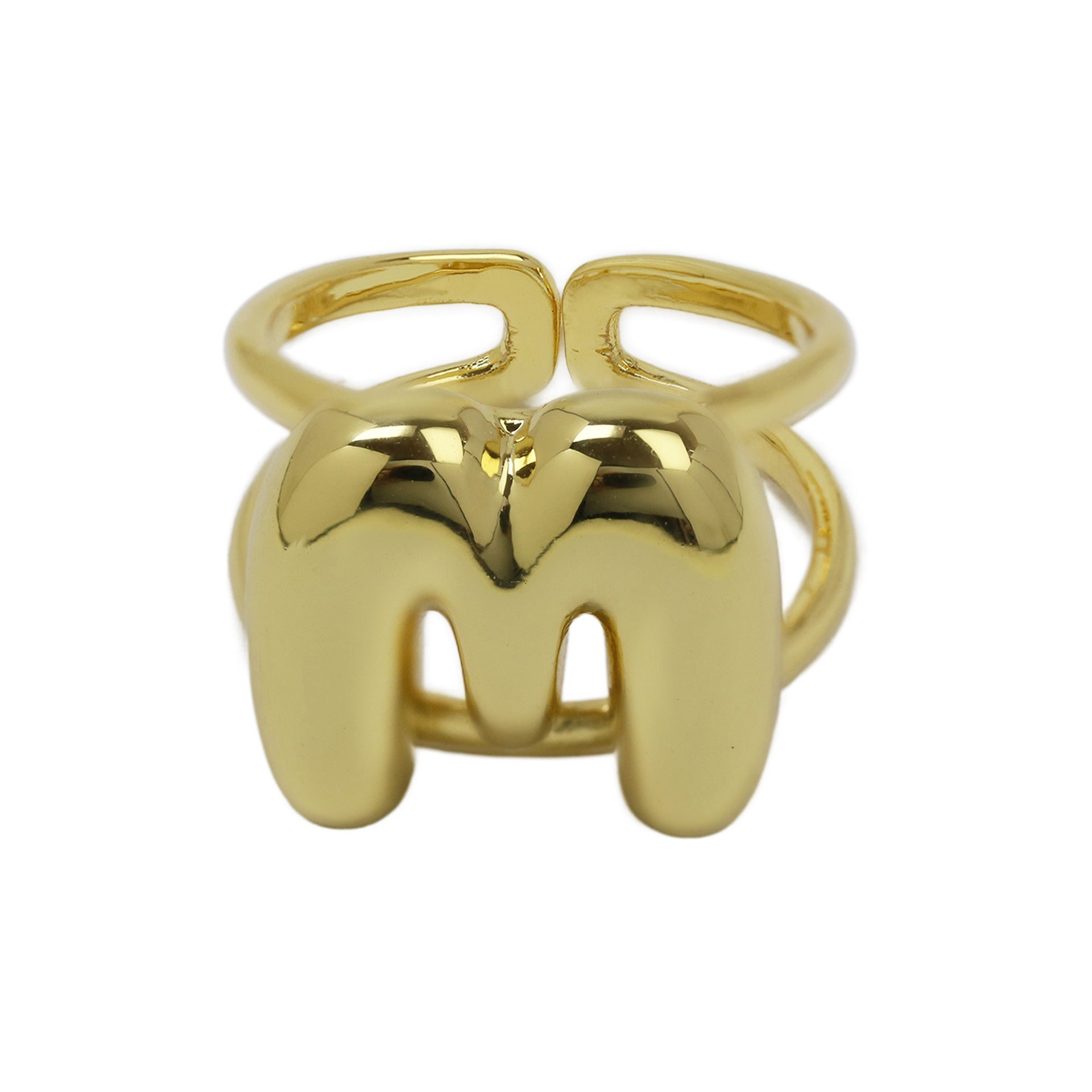 Wholesale  26 A-Z English Letter Open Luxury Women's Rings