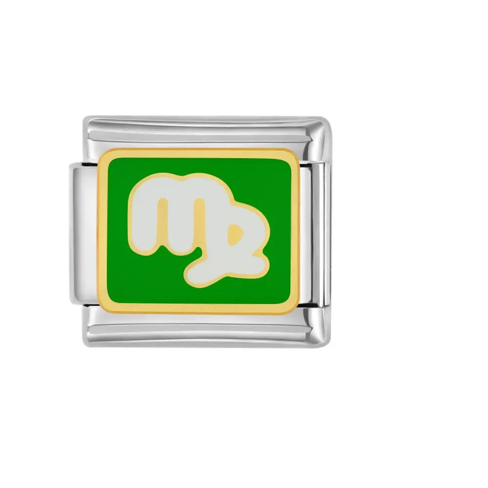 Bracelet de charme italien en gros 9 mm DIY Splicing Zodiac en acier inoxydable Bracelet composable