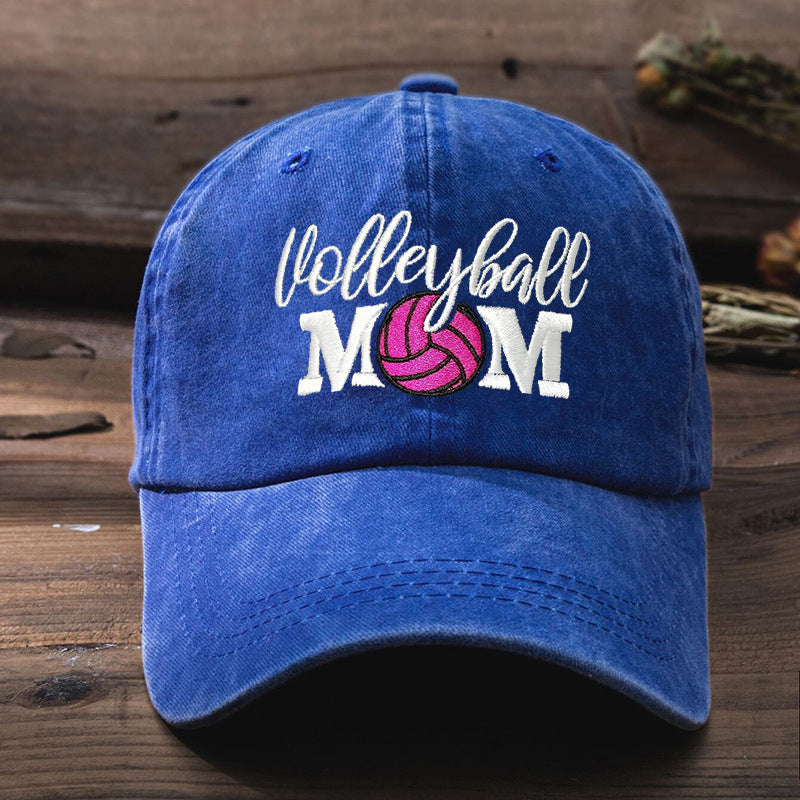 Wholesale Embroidered Hat VOLLEYBALL MOM Washed Baseball Cap Mother's Day ACC-HT-TangQiu016