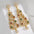 Wholesale color diamond Christmas snowflake Christmas hat earrings
