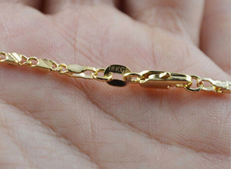 Wholesale plain gold-plated cross chain necklace for women