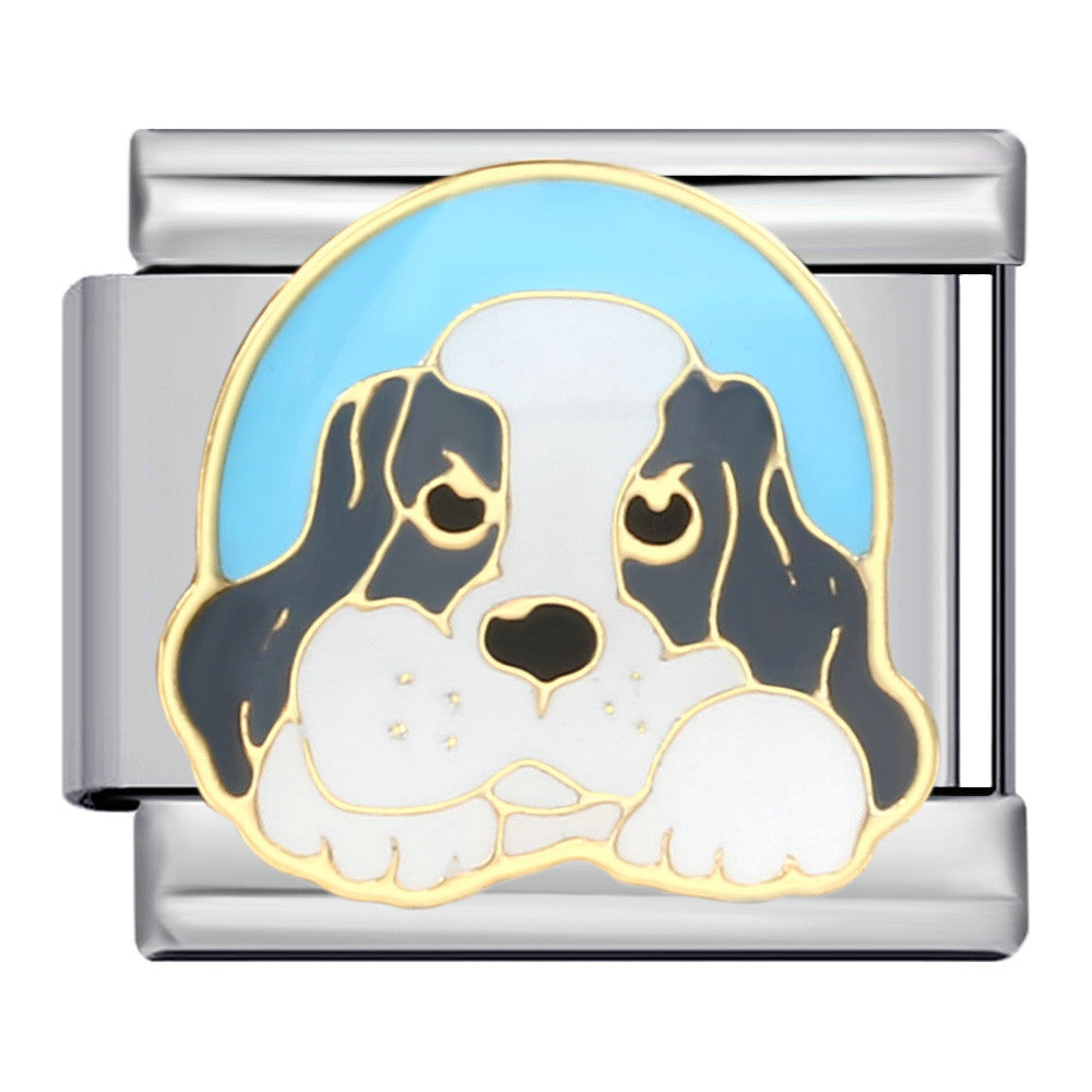 Wholesale  Italian Charm Bracelet 9mm DIY Splicing Removable Cartoon Pet Stainless Steel Composable Bracelet