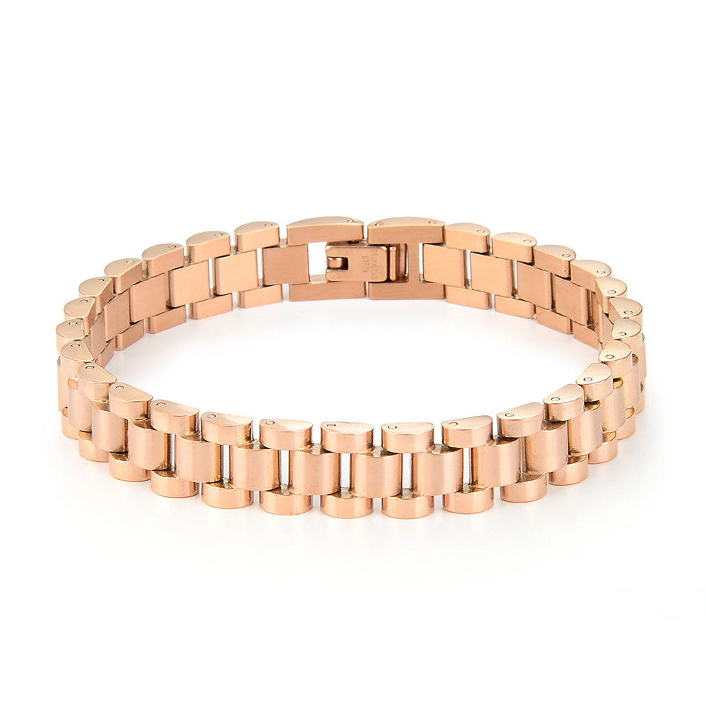 Wholesale 15MM Stainless Steel Men's Titanium Steel Bracelet Adjustable Bracelet ACC-BT-Qiaoa001