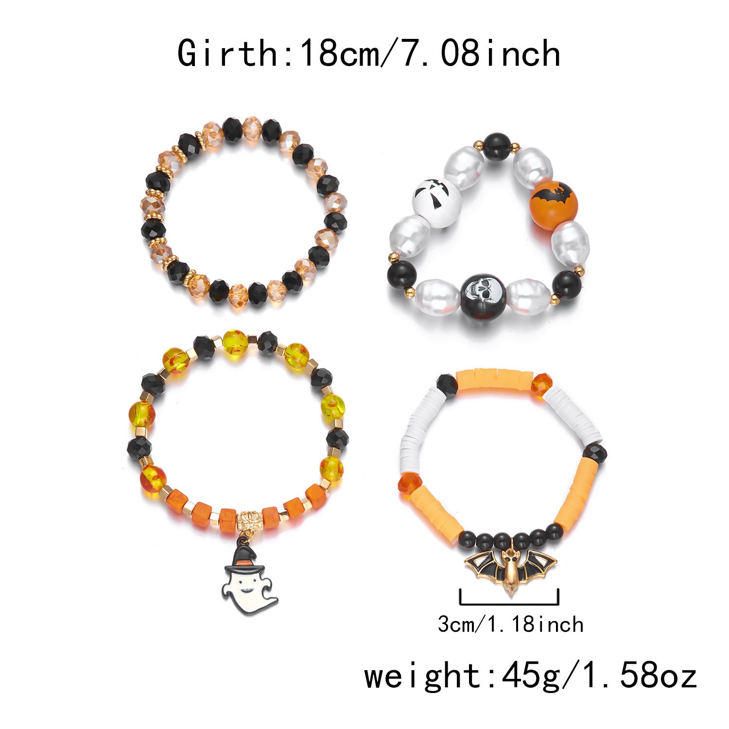 Wholesale  Ghost Bat Bracelet Set