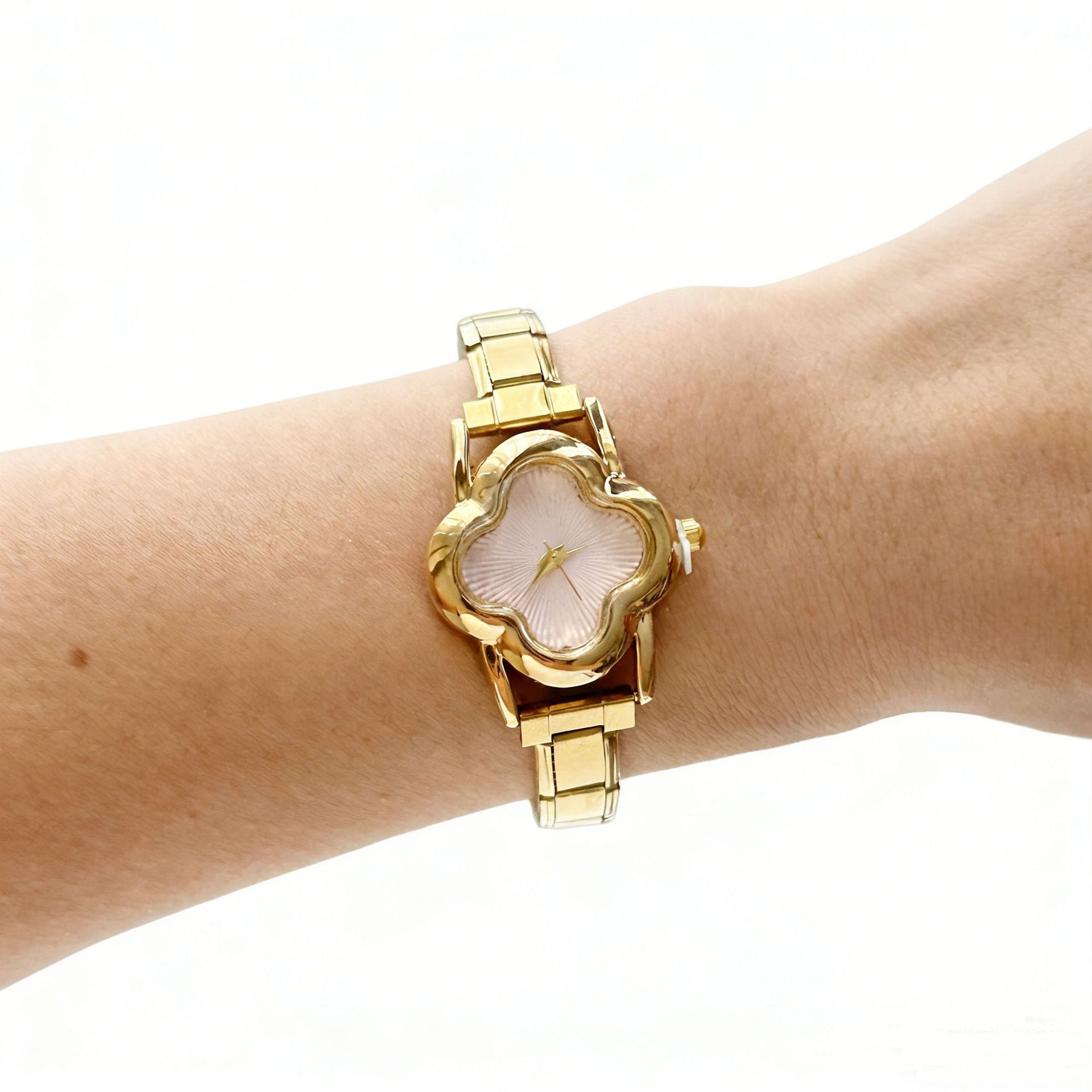 Wholesale Four-Leaf Clover Modular Women' s Watch with Detachable Steel Band,  DIY Fashion Accessory for Parties and Gifts