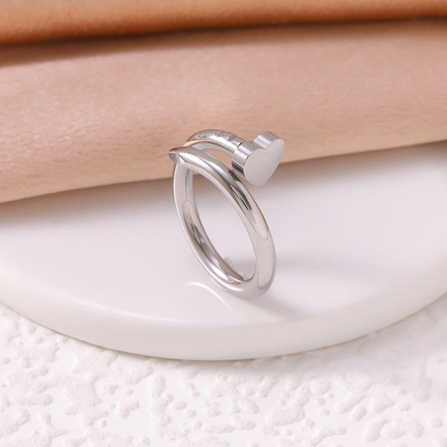 Wholesale Stainless Steel Electroplated Heart Bracelet And Ring Set For Couples Chic Jewelry Gift For Everyday Wear