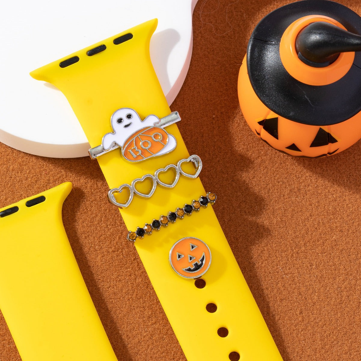 Wholesale New  Ghost Accessories Oil-Drip Cartoon Pumpkin Silicone Strap for Apple Watch,  Available for Dropshipping
