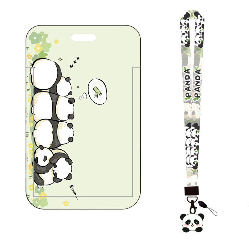 Wholesale 2pcs Cute Panda Protective Case Lanyard Keychain ACC-KC-AShi004