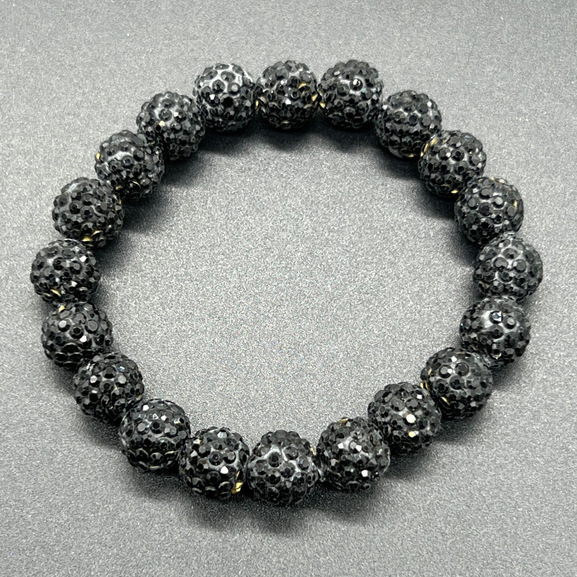 Wholesale Elastic Colored Soft Clay Diamond Ball Baseball Bracelet ACC-BT-Nanh011