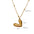 Wholesale  Double Love V-shaped Stainless Steel Pendant Necklace