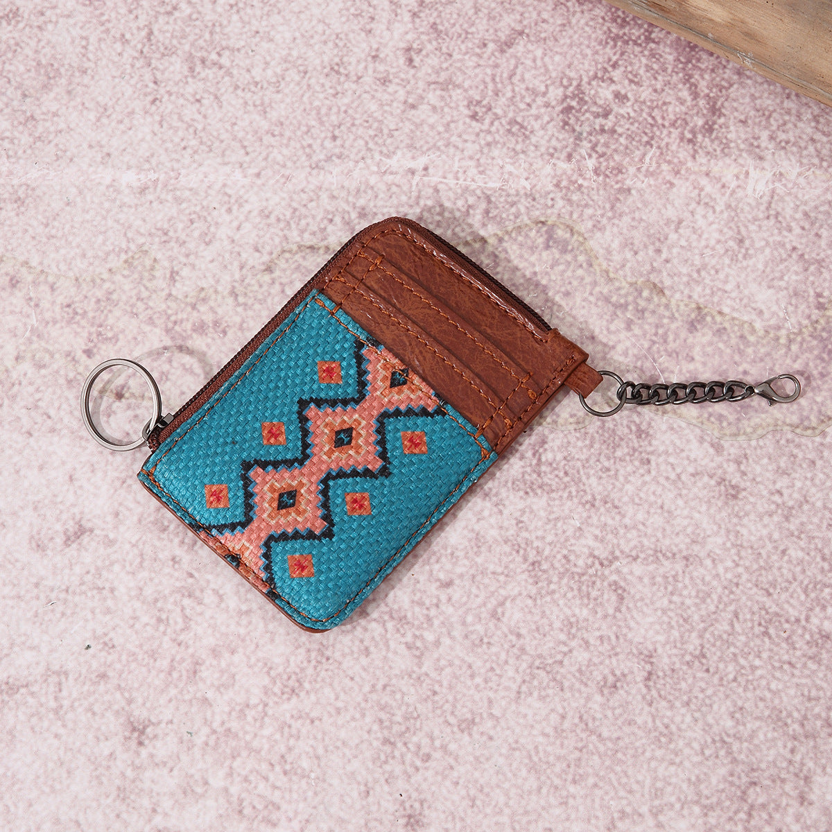 Wholesale Vintage Cotton and Linen Aztec Western Style Bohemian Card Holder Wallet
