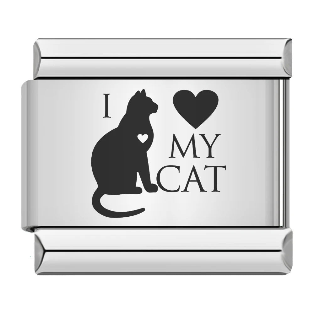 Wholesale 9mm Italian Charm Starter Bracelets DIY square Single Section Creative Stainless Steel Composable Bracelet