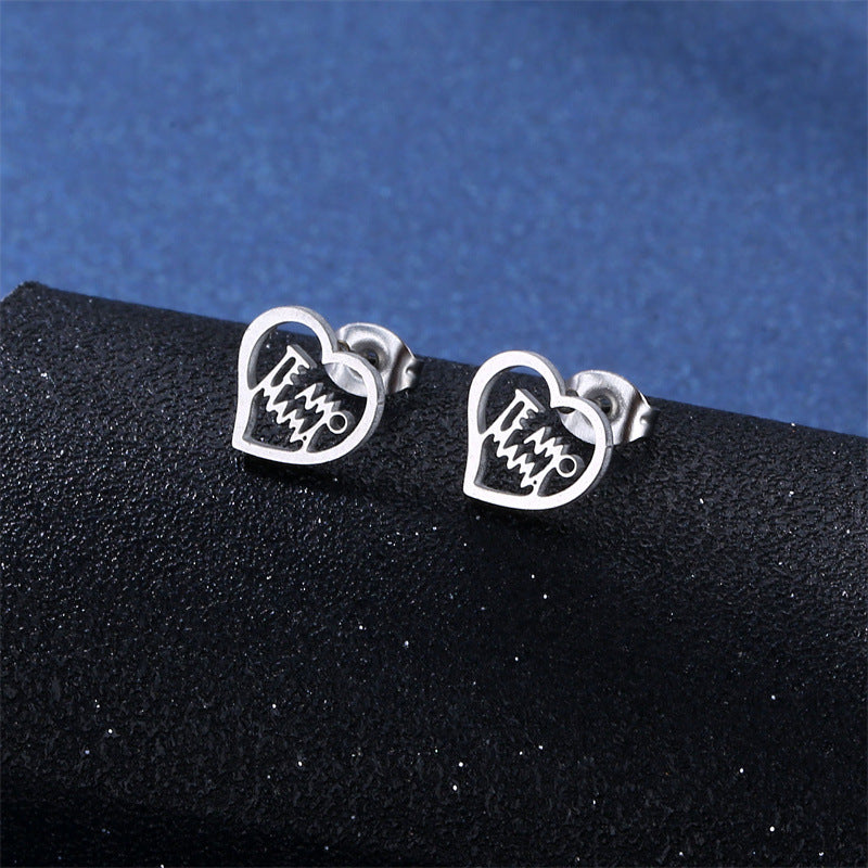 Wholesale MAMA Mother's Day Stainless Steel Earrings Necklace Set ACC-ES-MinM010