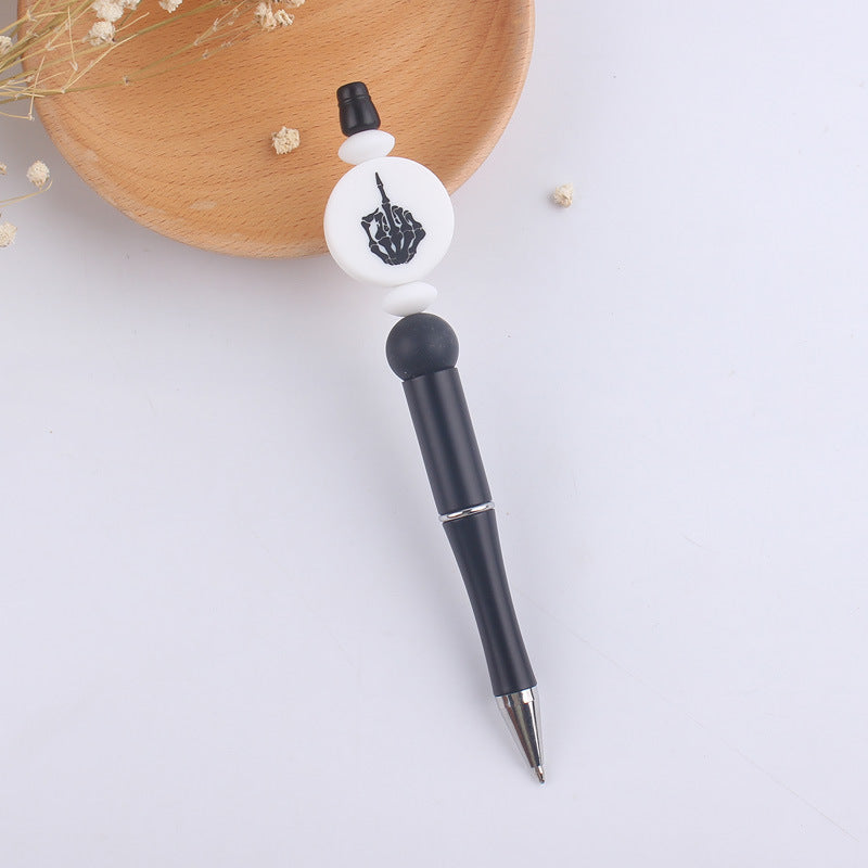 Wholesale  beaded pen creative cartoon love animal teether beaded pen