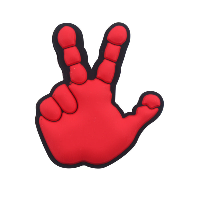 Wholesale 5pcs Cartoon Palm Silicone Focal Beads ACC-BDS-GuangTian037