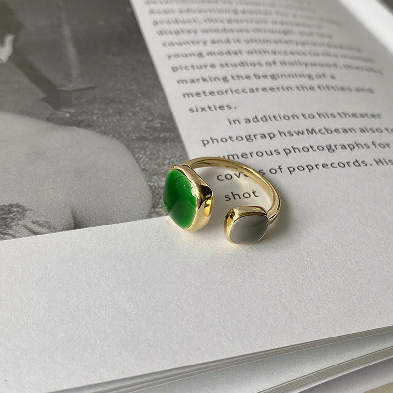 Wholesale Double Layer Love Zircon Open Ring Adjustable Ring ACC-RS-YaoFeng008