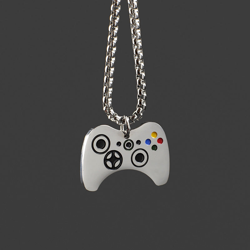 Wholesale Men S Game Console Pendant Necklace Minimalist Hip Hop Titanium Steel Chain Casual Streetwear Jewelry Gift Boutique Resale