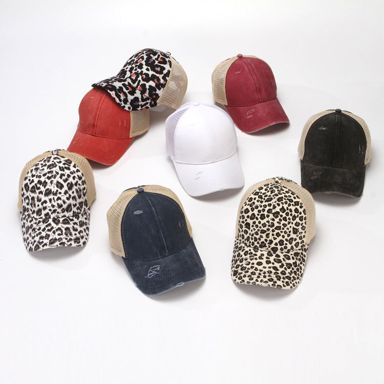 Wholesale  Baseball Cap Ponytail Cross Cross Elasticated High Ponytail Baseball Cap