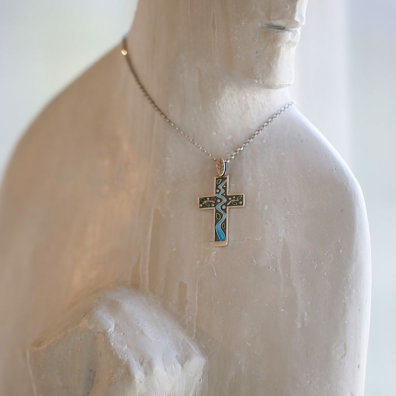 Wholesale New Retro Enamel Cross Necklace