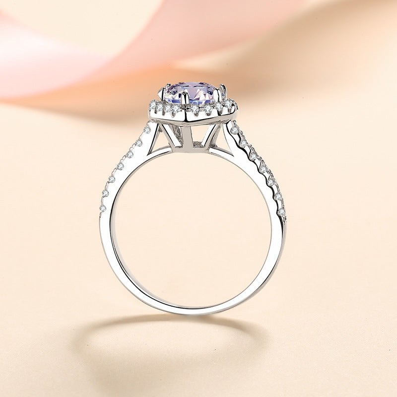 Wholesale  Diamond Drop Heart-Shaped Ring