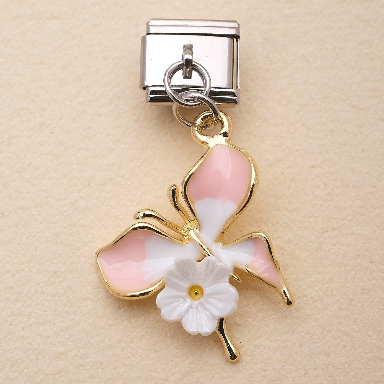 Wholesale Ocean Elements Stainless Steel Charm Pendants DIY Bracelet Accessories Pink Blue