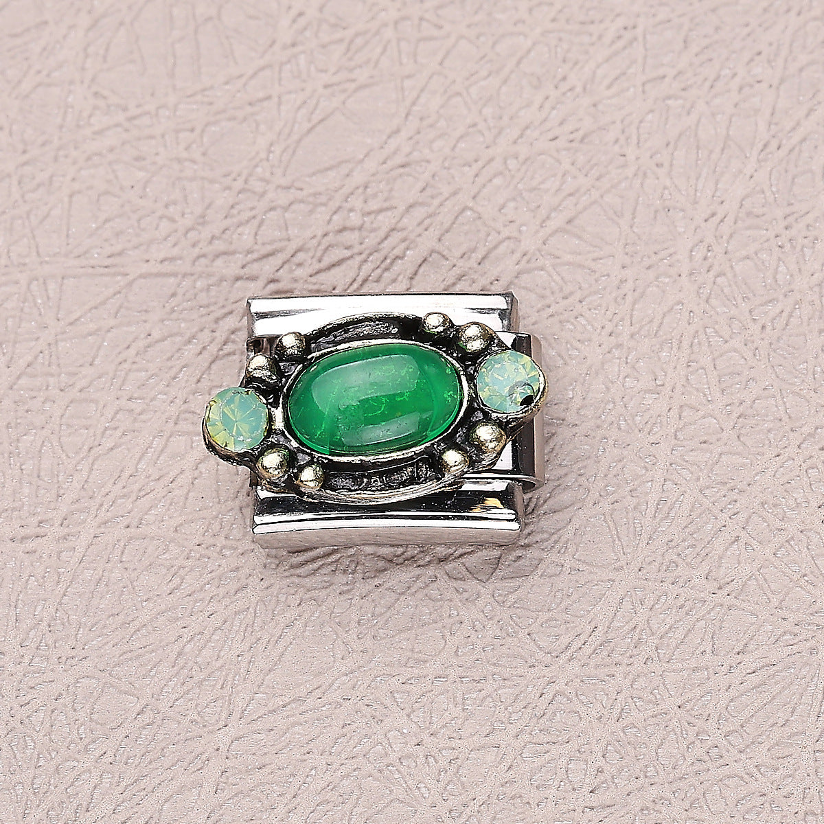 Pulsera de encanto italiano de 10 piezas al por mayor de 9 mm Diy Spliting Butterfly Ladybug Acero inoxidable Pulsero compuesto