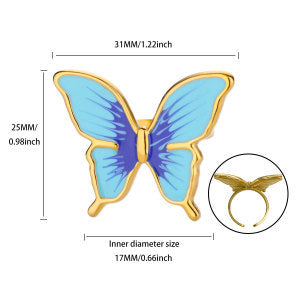 Wholesale Crab Shaped Open Ring Drip Oil Stainless Steel Fashion Accessory Gift