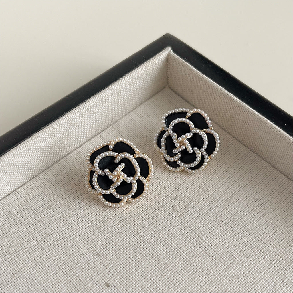 Wholesale  Black Oil Drop Earrings