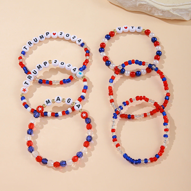 Wholesale  Independence Day Bracelet Letter Bracelet suit