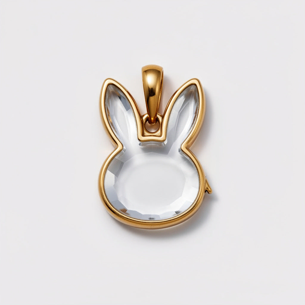 Wholesale Copper adjustable rabbit pendant necklace