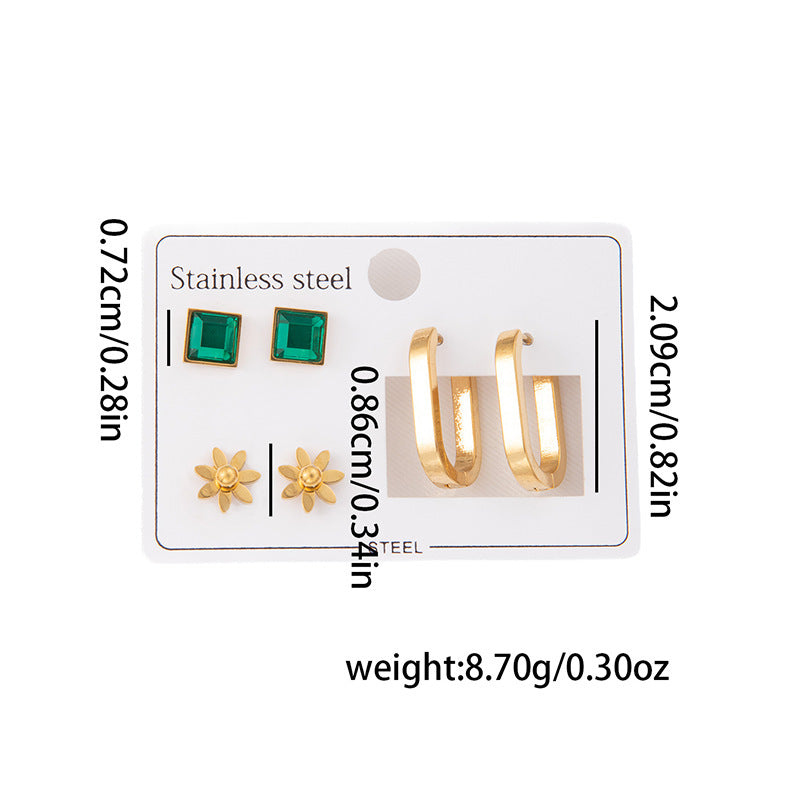 Wholesale Stylish Titanium Steel Love Earrings Set Fashion Jewelry for Party Wear