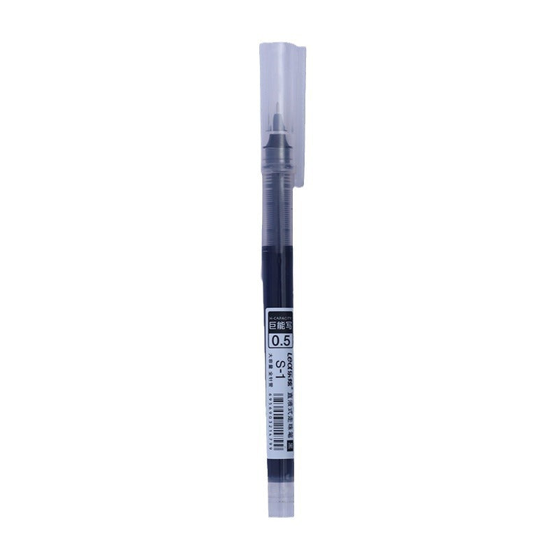 Wholesale straight liquid ballpoint pen black fountain pen