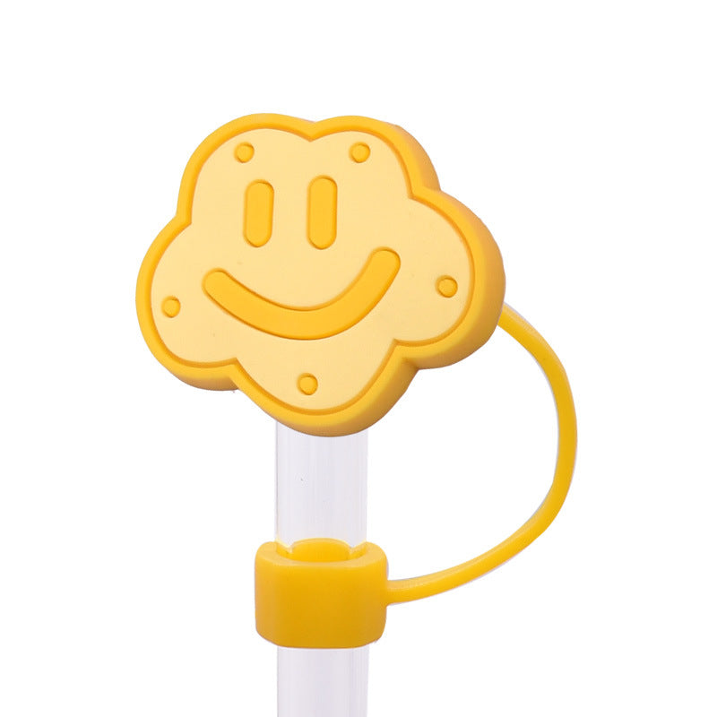 Wholesale Random 100pcs Cute food straw cover Straw Tube Cap