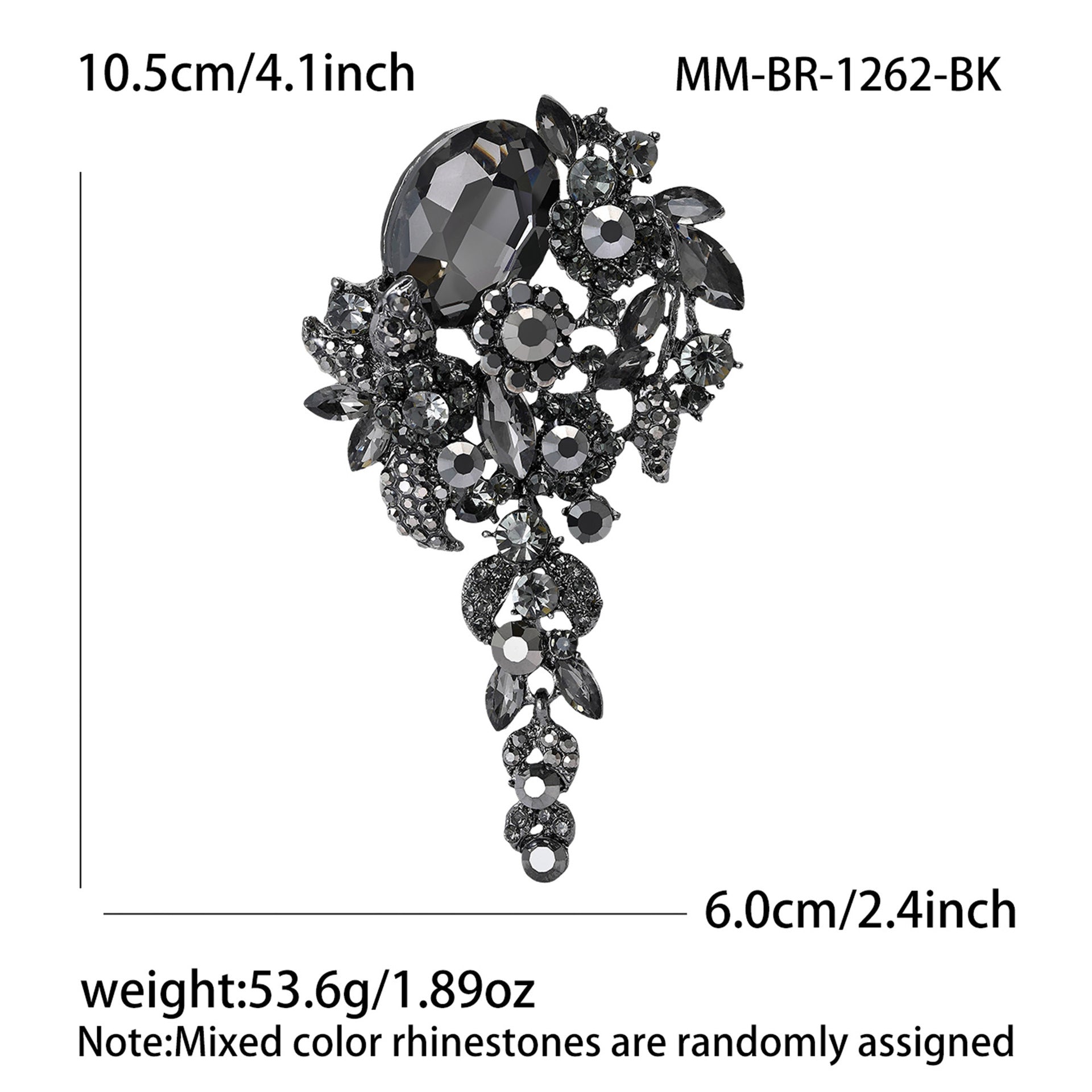Wholesale Alloy Vintage Crystal Flower Brooch Antique Bronze Purple Women S Fashion Pin