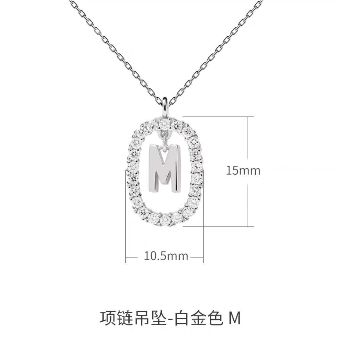 Wholesale Color Diamond Letter Necklace Inlaid with Color Zircon Clavicle Chain Choker Necklace ACC-NE-BYL002