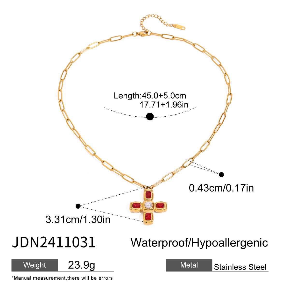 Wholesale European American Style Cross Pendant Necklace,  Stylish Jewelry Accessory for Women,  Boutique Resale Gift