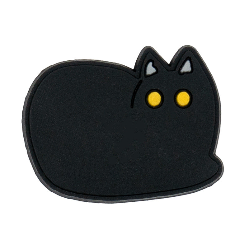 Wholesale 100pcs Random Black Cat Shoes Accessories Shoes Charms