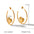 Wholesale stainless steel love earrings 18K gold-plated heart-shaped light luxury earrings