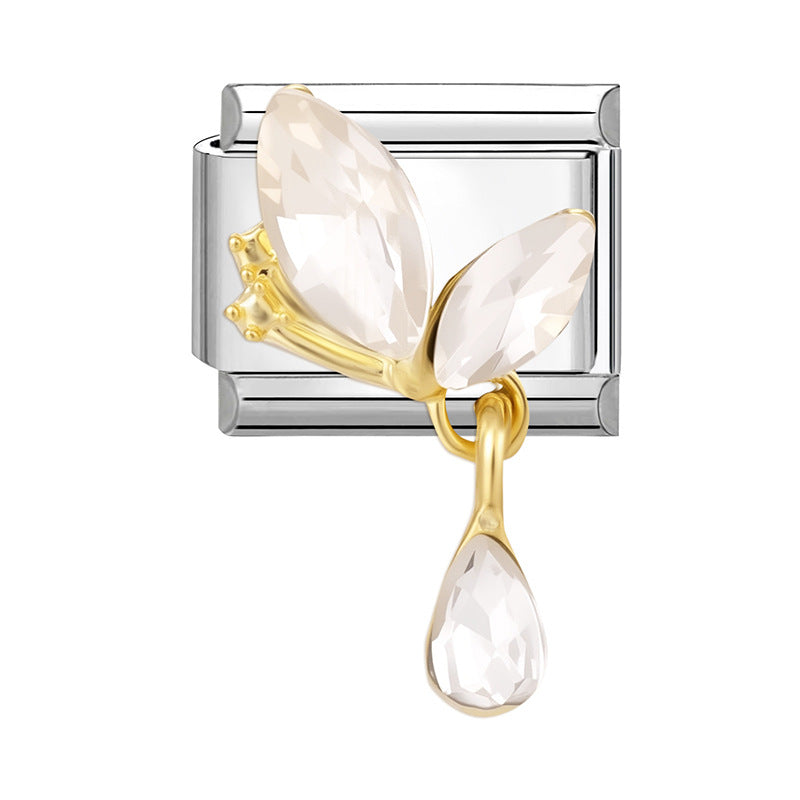 Wholesale Italian Charm Bracelet 9mm DIY Splicing Creative Pattern Stainless Steel Composable Bracelet